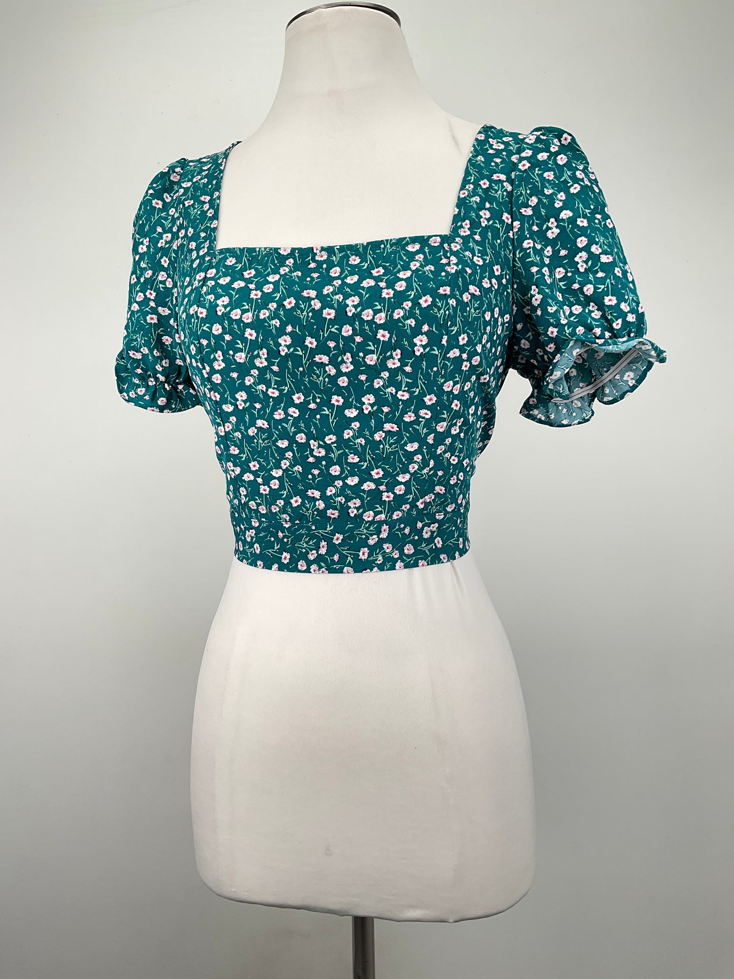 Blusa Verde Floral Shein