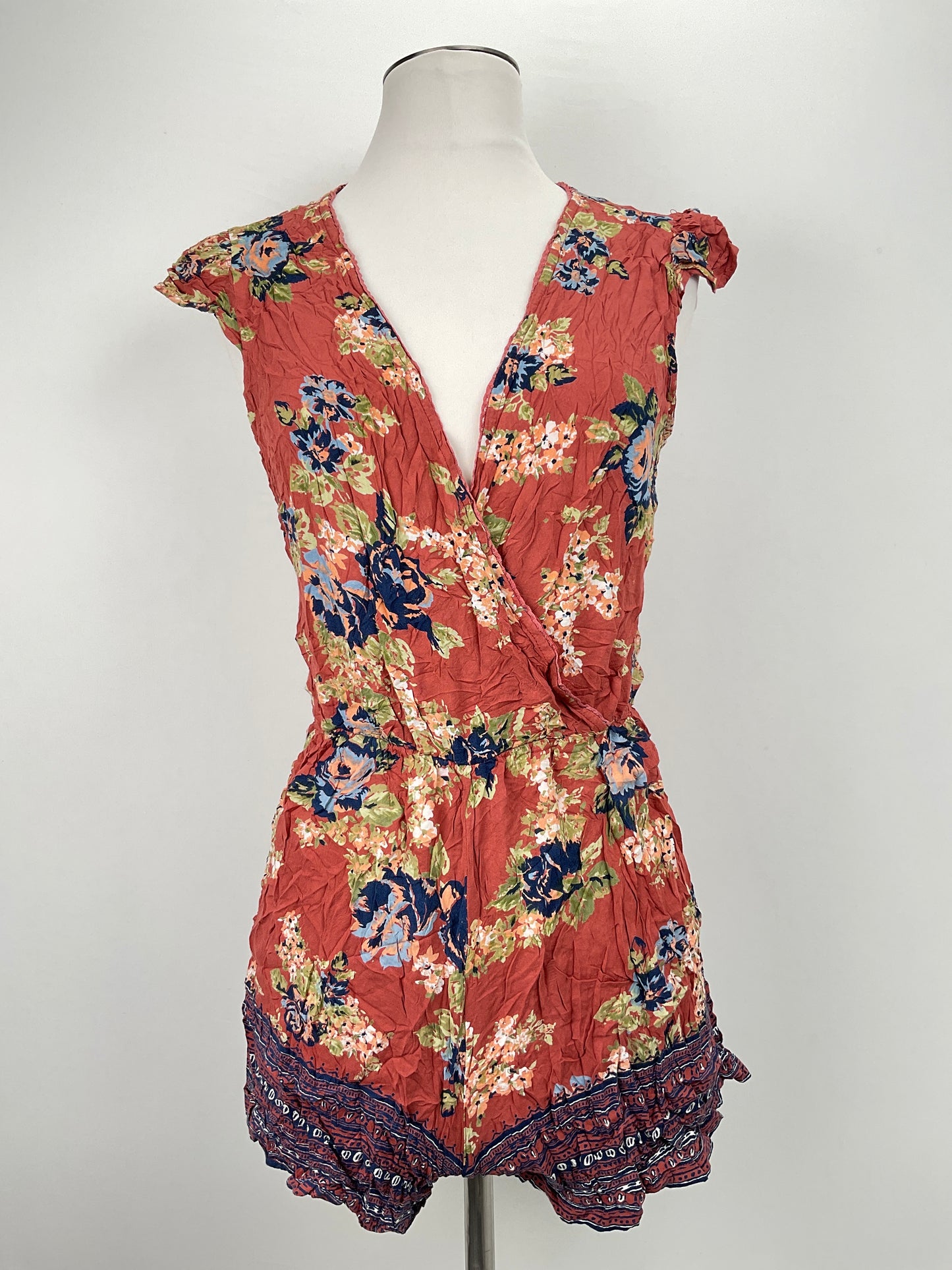 Enterizo Rojo cobrizo Floral Angie