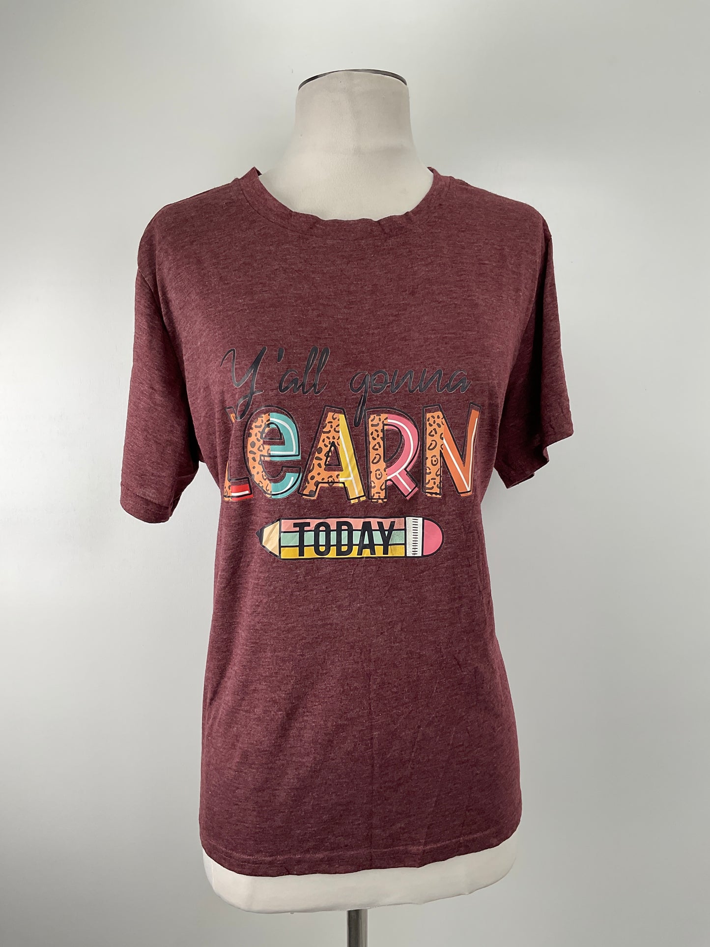 Camiseta Rojo vino Shein