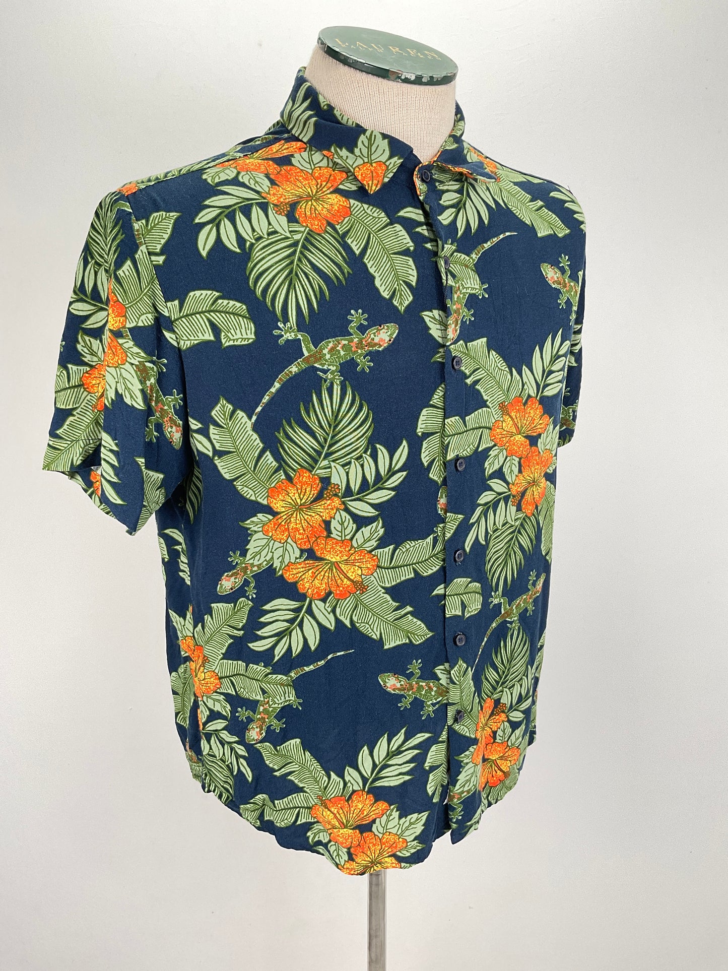 Camisa Azul marino Floral Denim Flower
