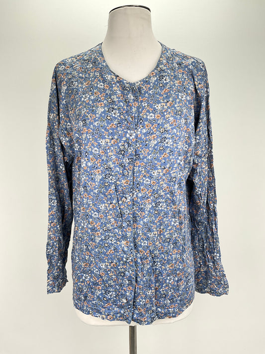 Blusa Gris Azulado Floral Lands’ End