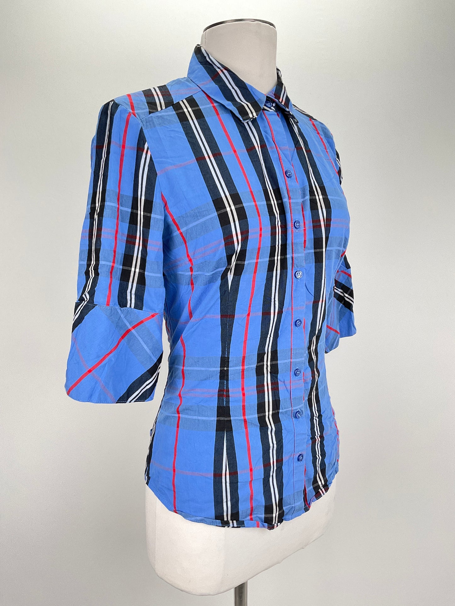 Camisa Azul de Rayas 7Avenue