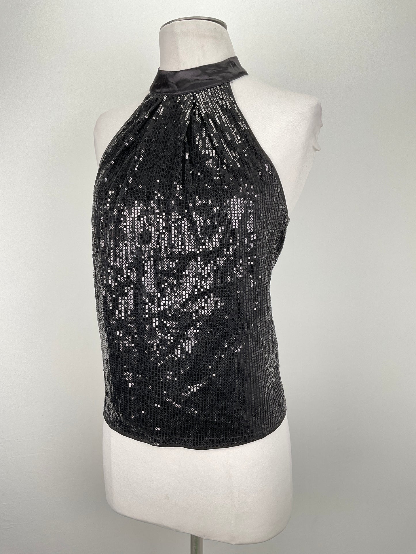 Blusa Negro de Brillo Shein