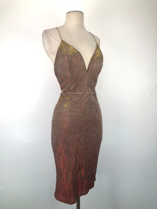 Vestido Dorado Brillo windsor