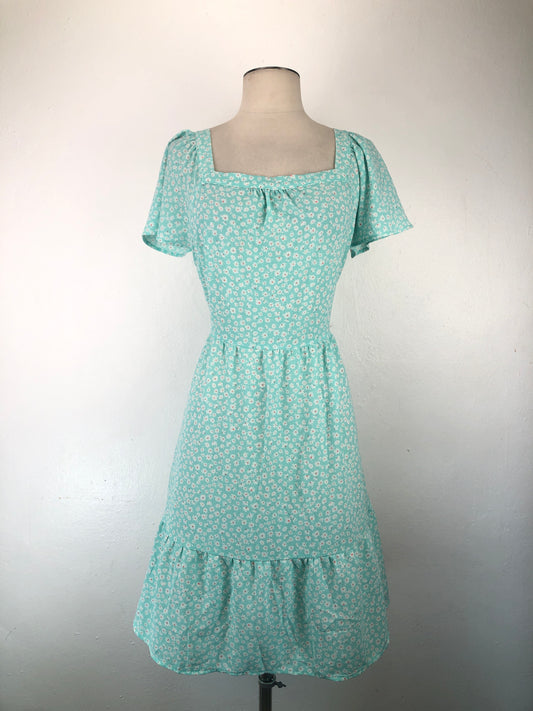 Vestido Verde  Floral Monteau