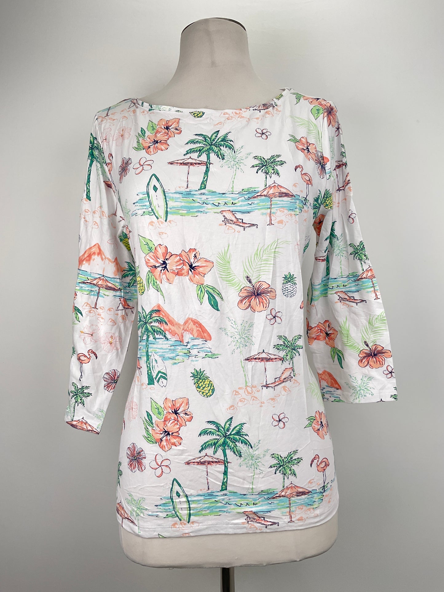 Blusa Blanco Floral Talbots