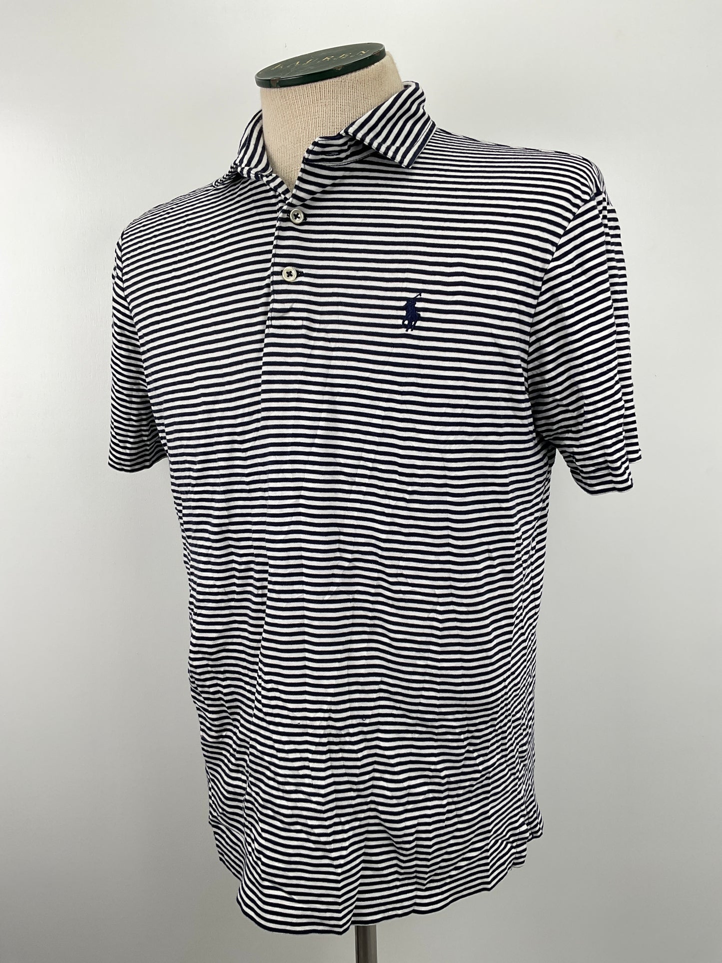 Camiseta Azul marino de Rayas Polo