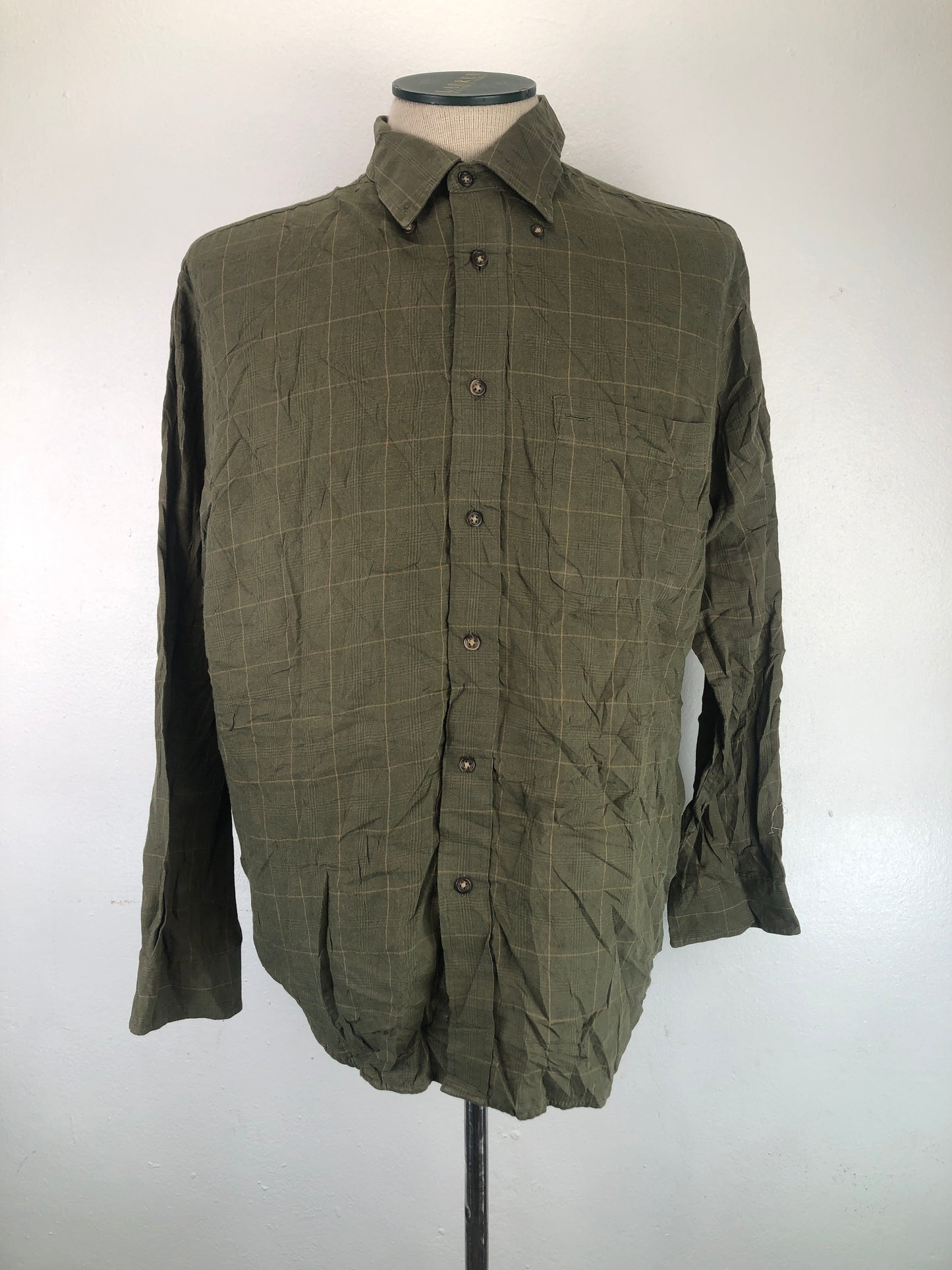 Camisa Verde De cuadro Arrow