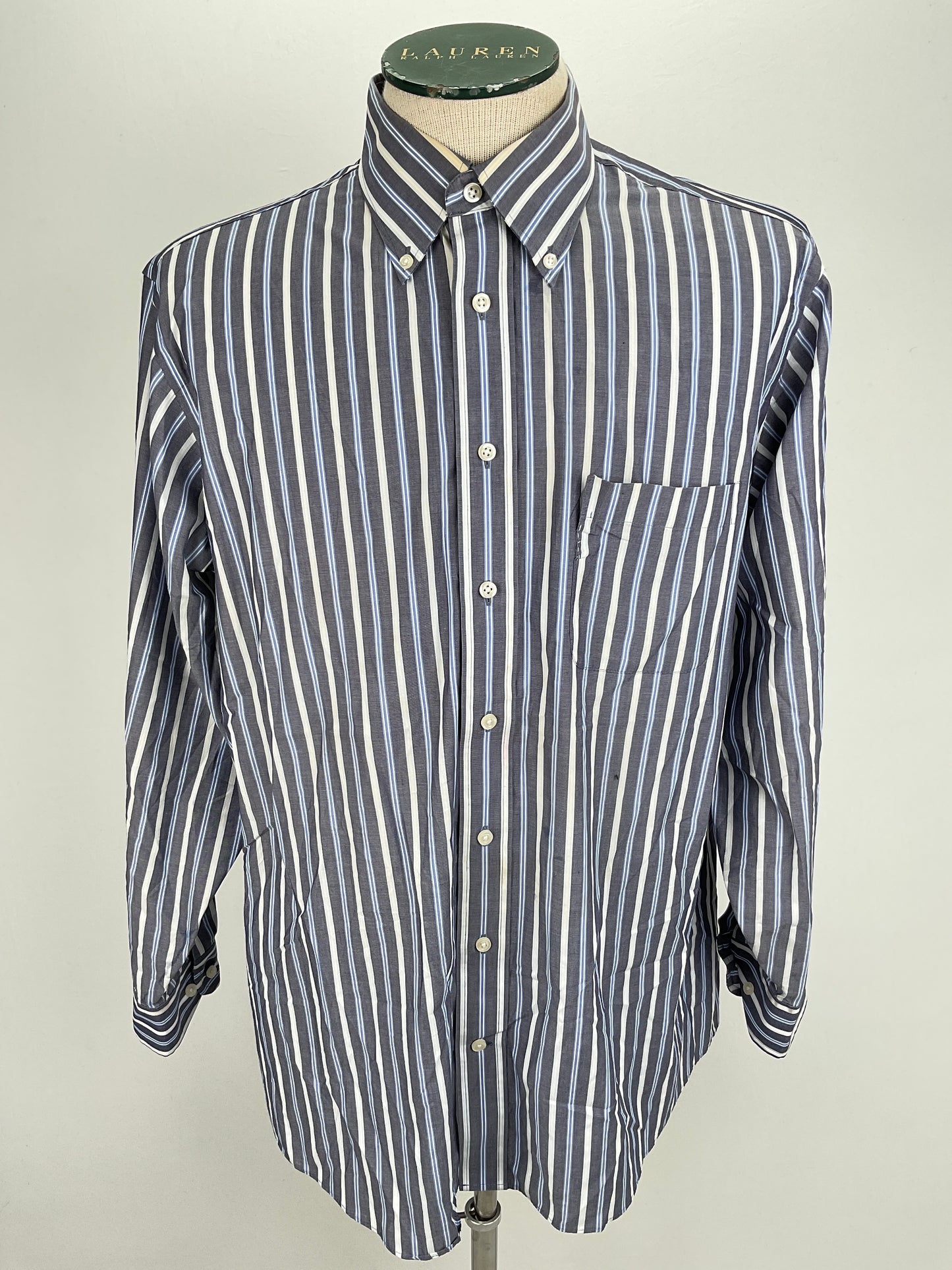 Camisa Gris de Rayas Stafford
