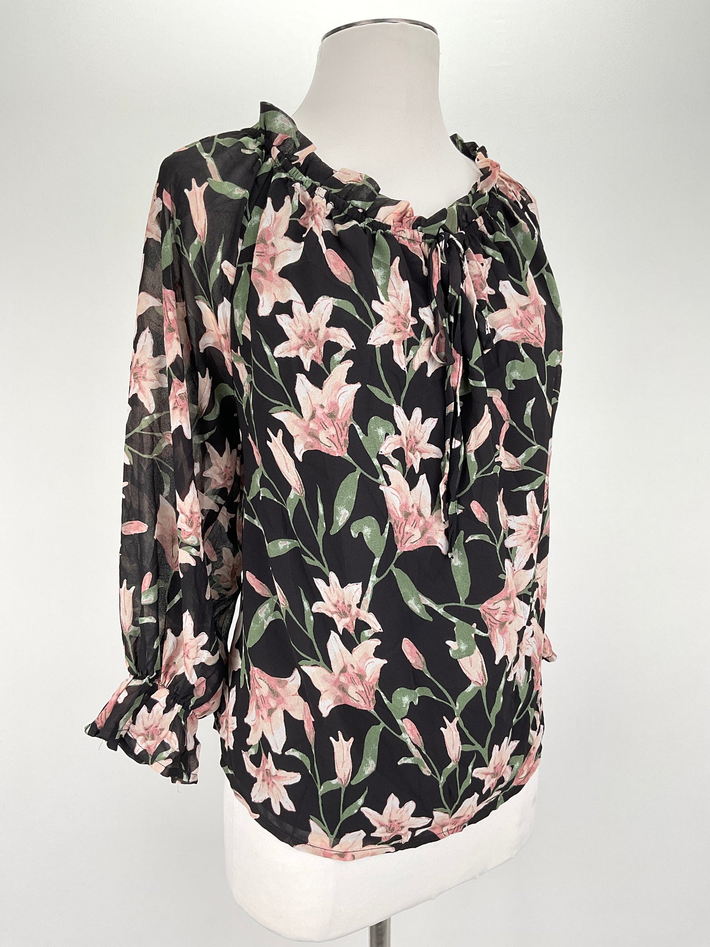 Blusa Negro Floral Cory Co