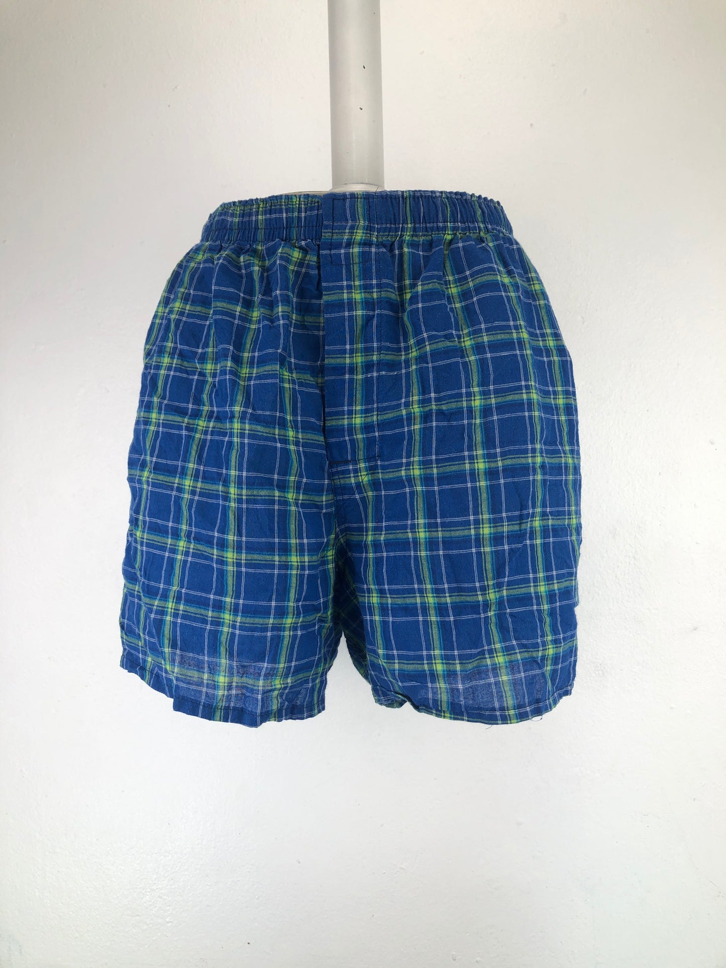 Boxer Azul de Cuadro Hanes