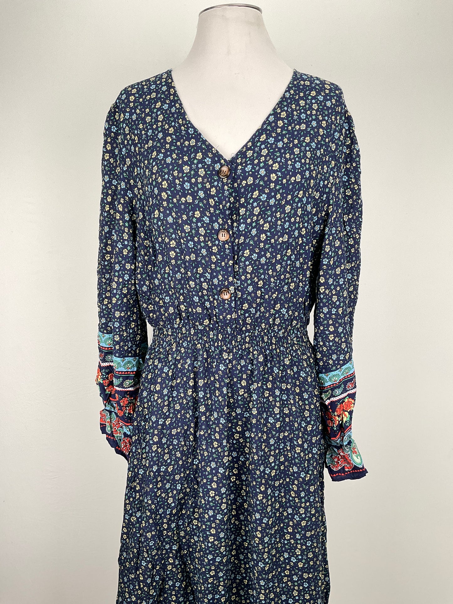Vestido Azul marino Floral Prettygarden