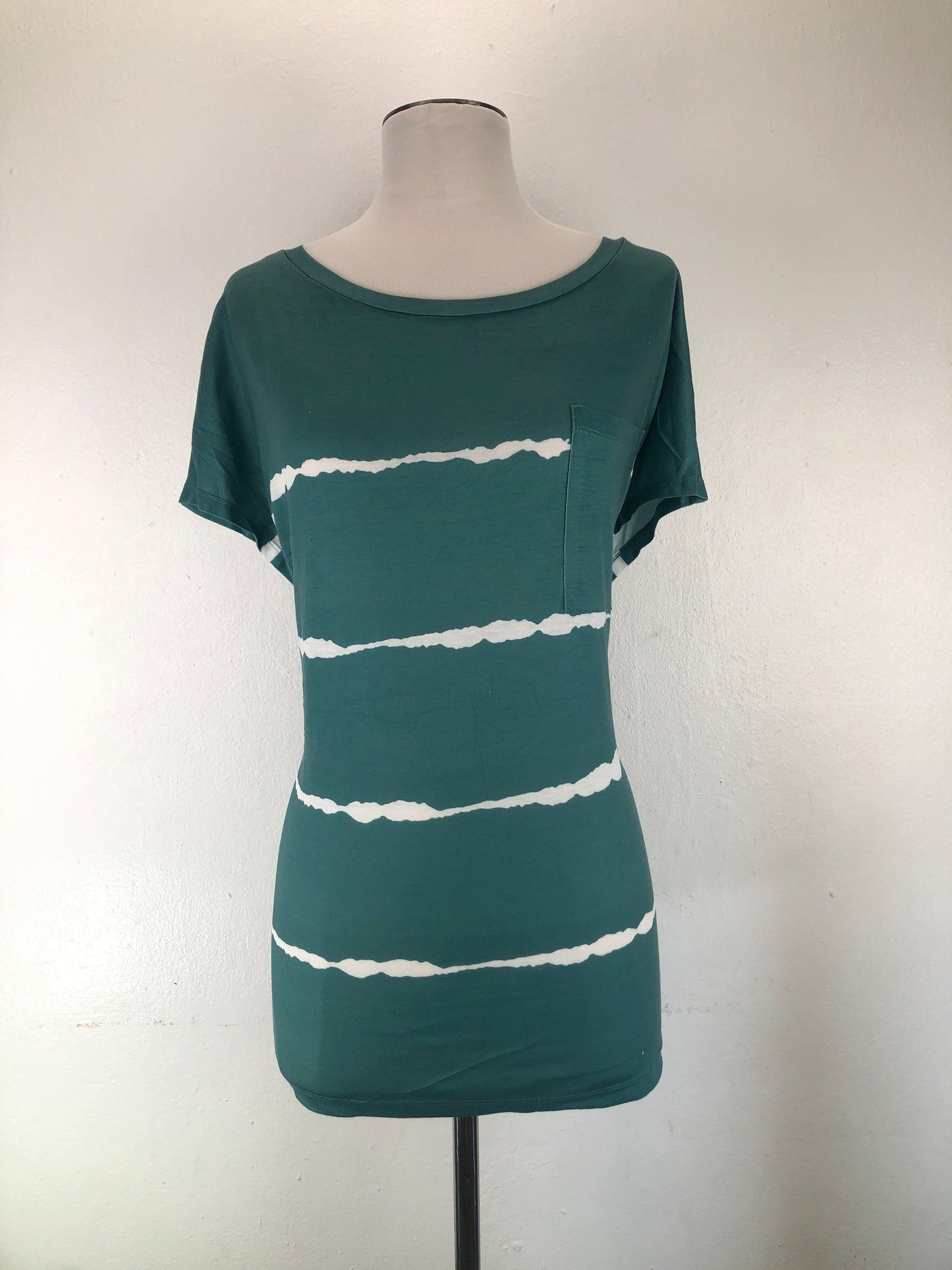Camiseta Turquesa de Rayas Merokeety