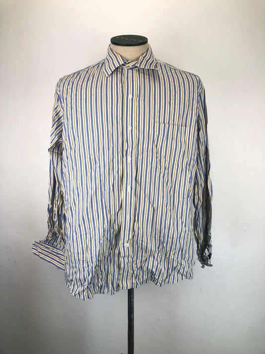Camisa Crema De Rayas Club Room