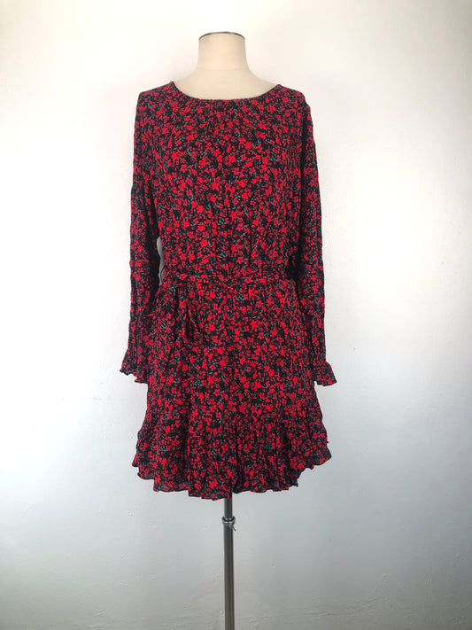 Vestido Rojo de Floral Smart