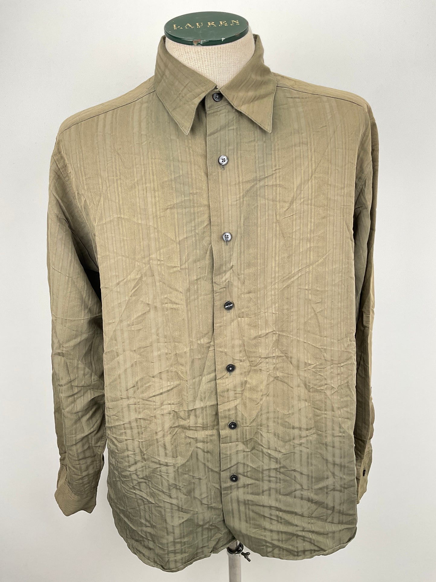 Camisa Verde Militar de Rayas Axcess