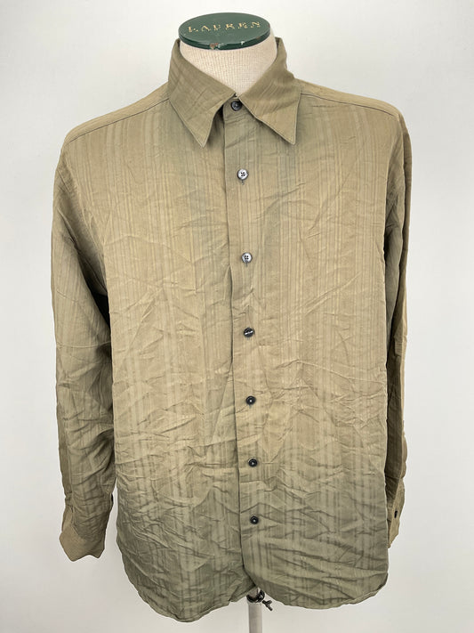 Camisa Verde Militar de Rayas Axcess
