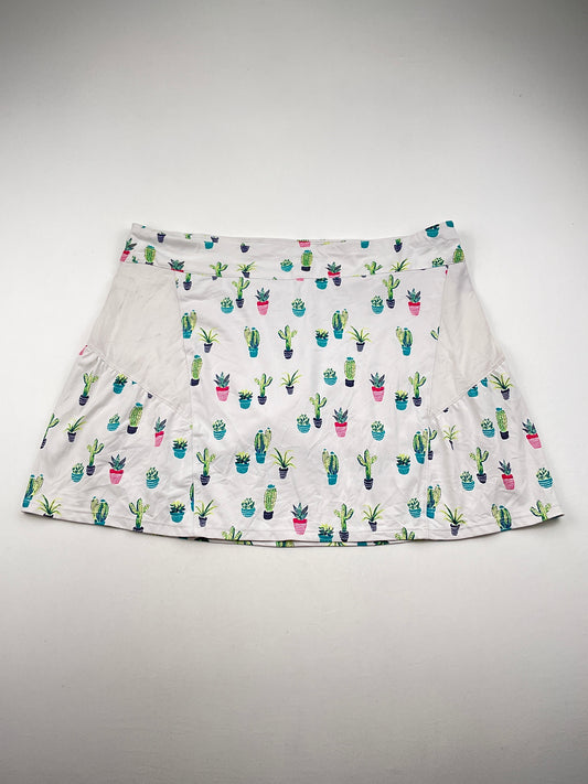 Falda Blanco Floral Deportivo Lillie Green
