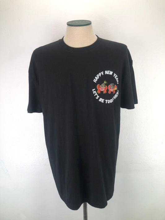 Camiseta Negro appy New Year