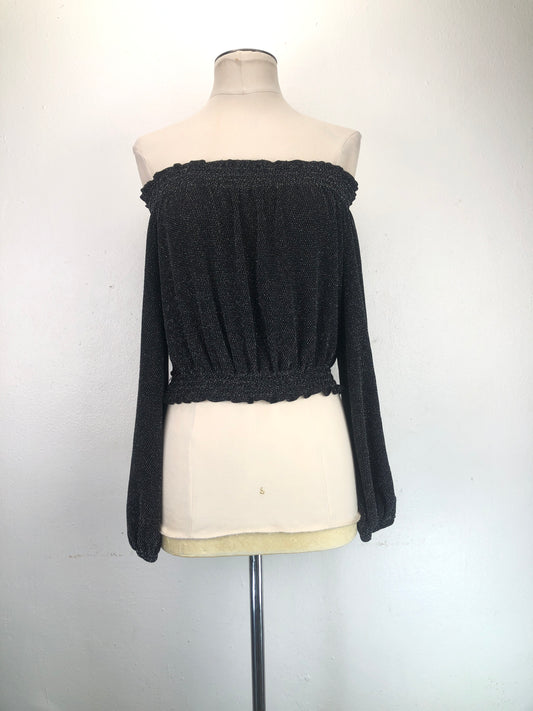 Blusa Negro de Brillo Divided