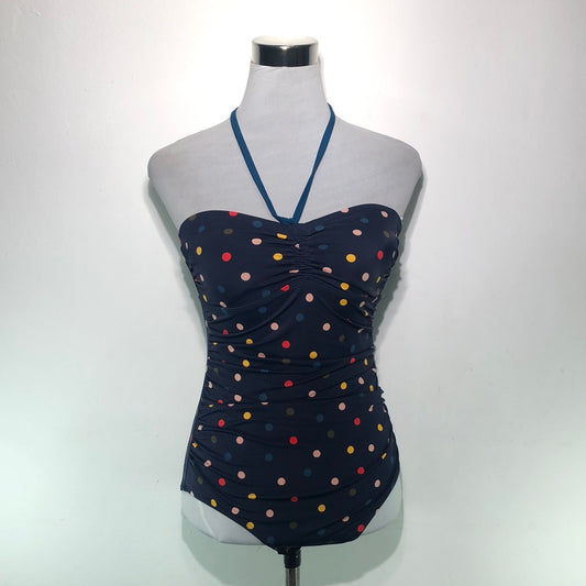 Traje de Baño Azul Marino de Lunares Boden