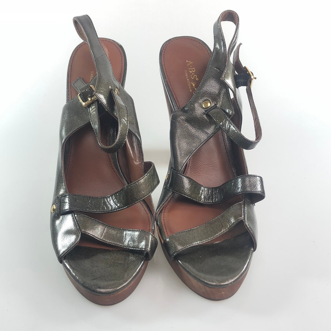 Zapatilla Verde Militar  Brillo de Tacon A.B.S