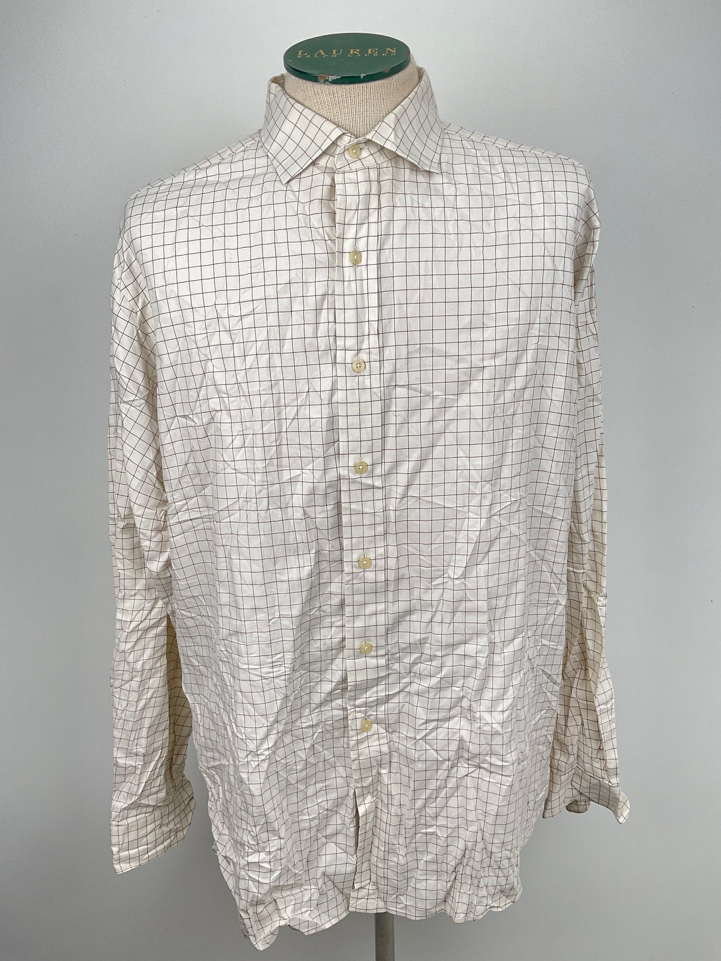 Camisa Blanco de Cuadro Polo Golf