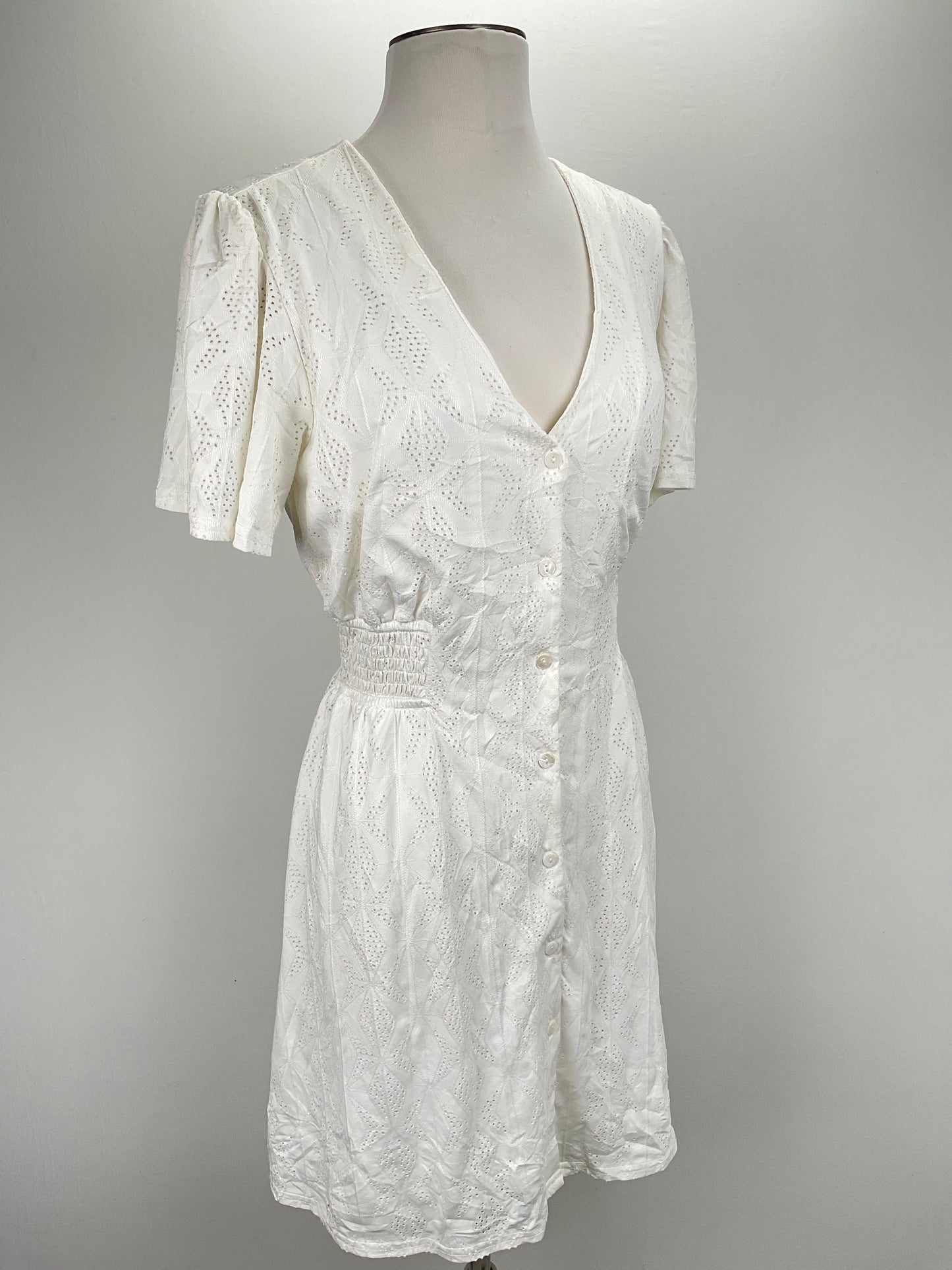 Vestido Blanco Floral Promesa