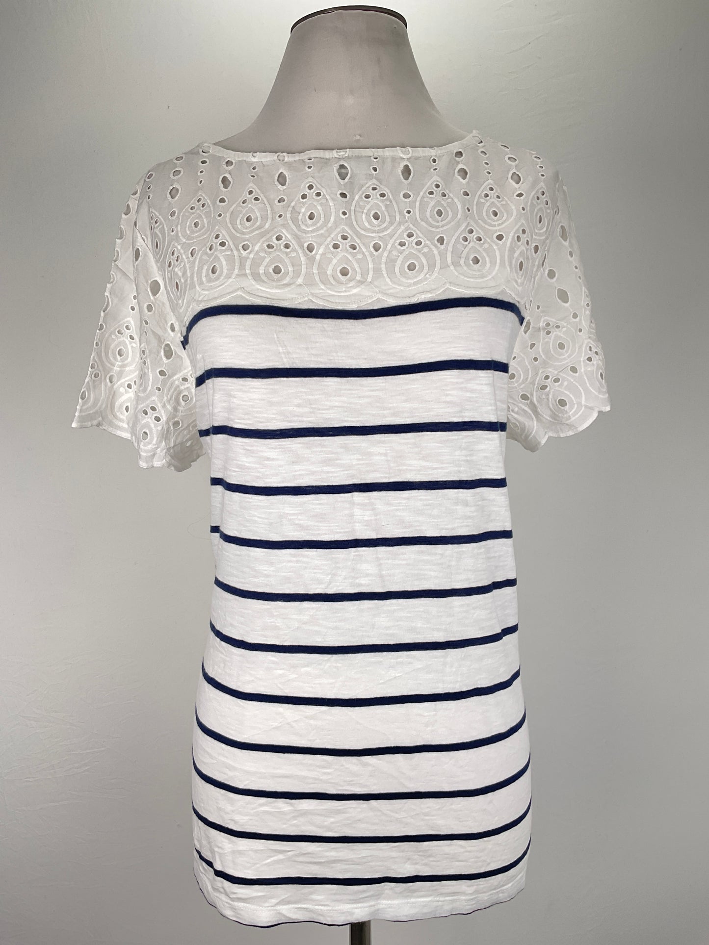 Blusa Blanco de Rayas Charter Club