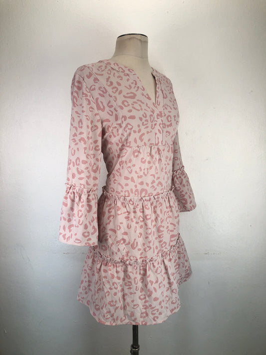 Vestido Nude de  Lunares Pink