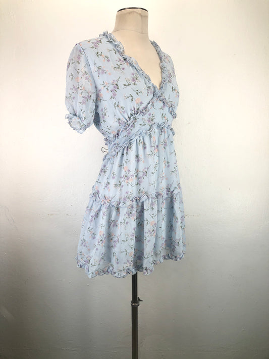 Vestido Azul claro Floral Miami