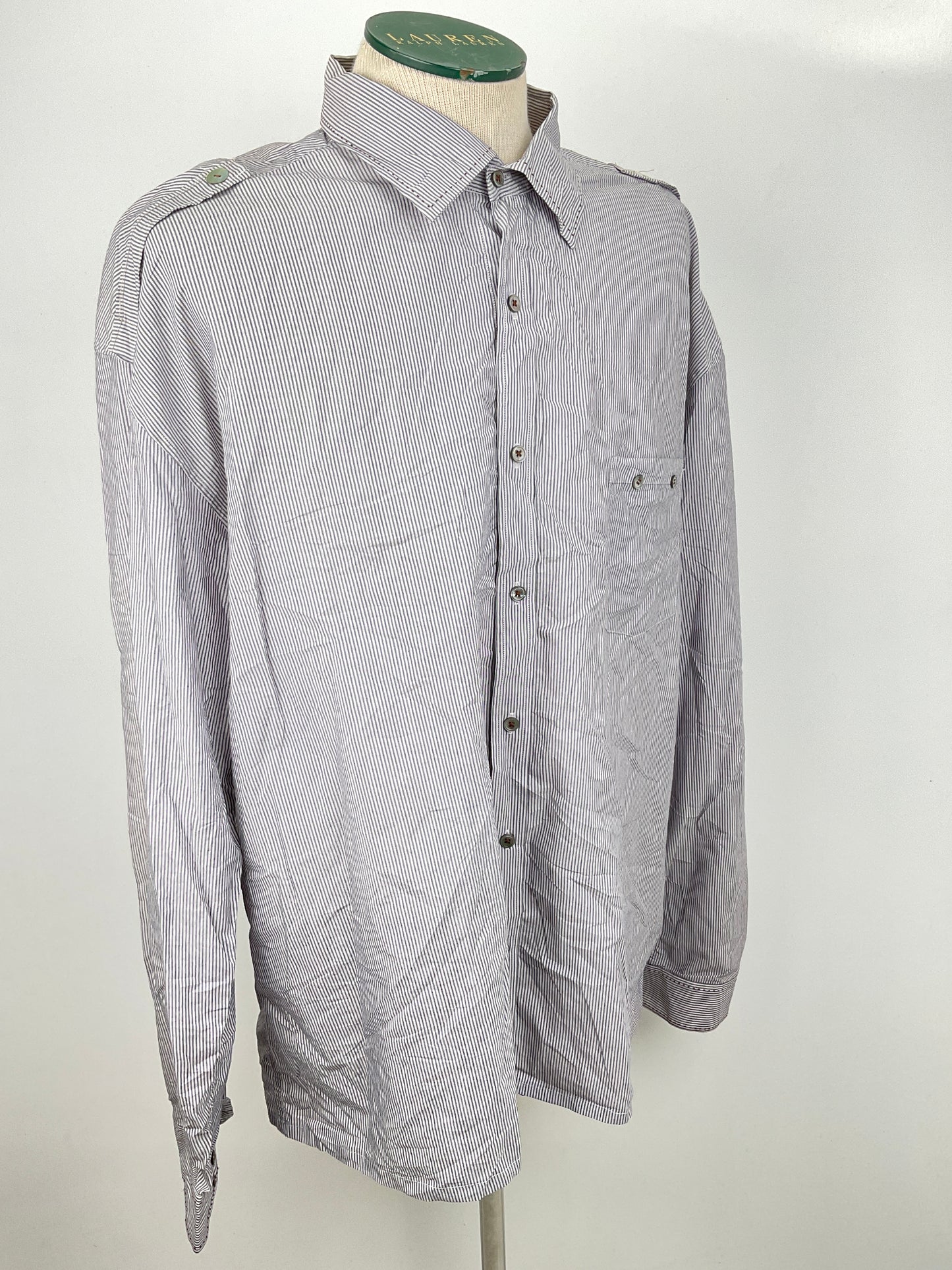 Camisa Gris de Rayas Martin Gordon