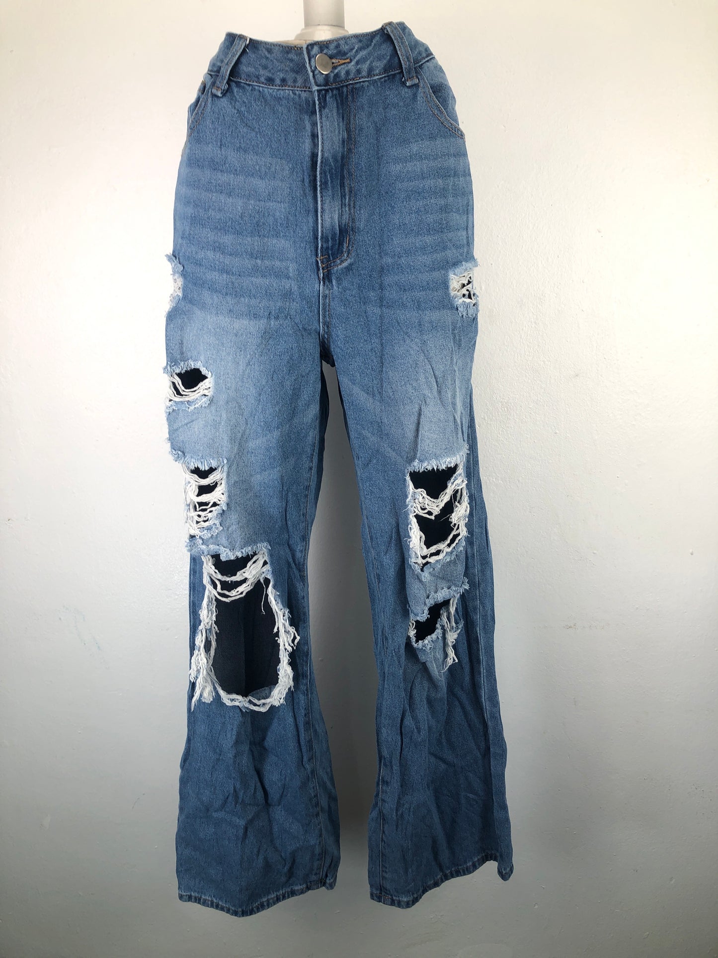 Pantalon Azul Mom Jeans  Shein