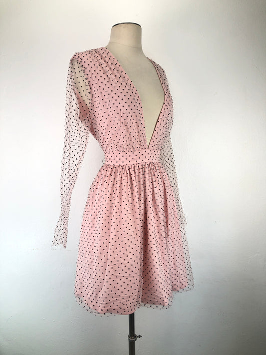 Vestido Rosado de Lunares Double Crazy