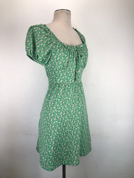 Vestido Verde Floral So