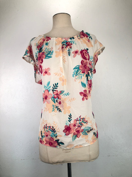 Blusa Crema De floral Lc Lauren Conrad