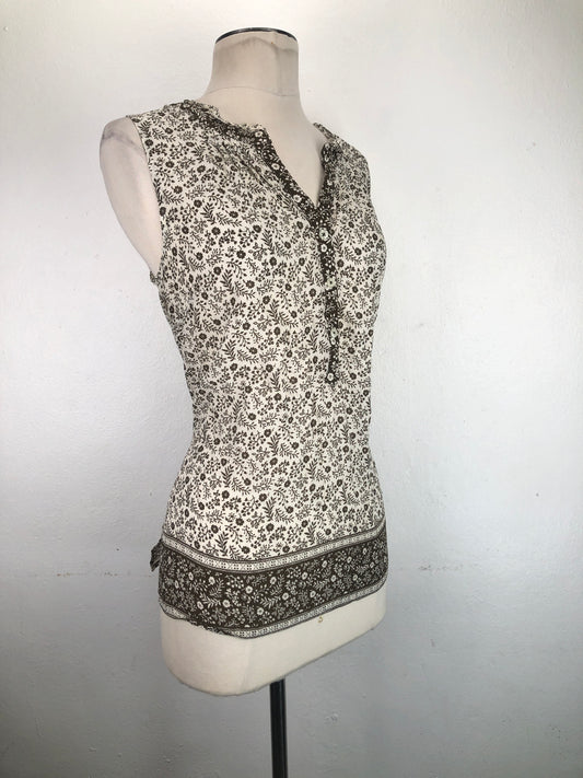 Blusa Crema  Floral Talbots