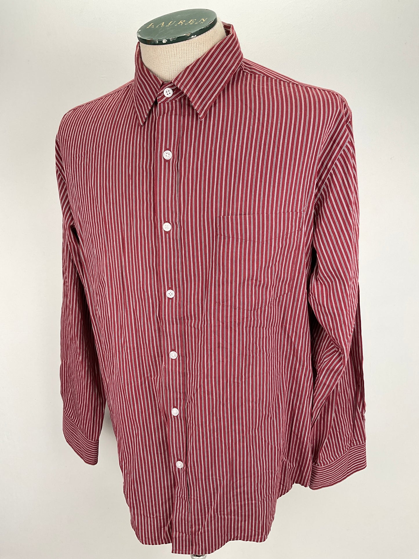 Camisa Rojo vino de Rayas Croft Barrow