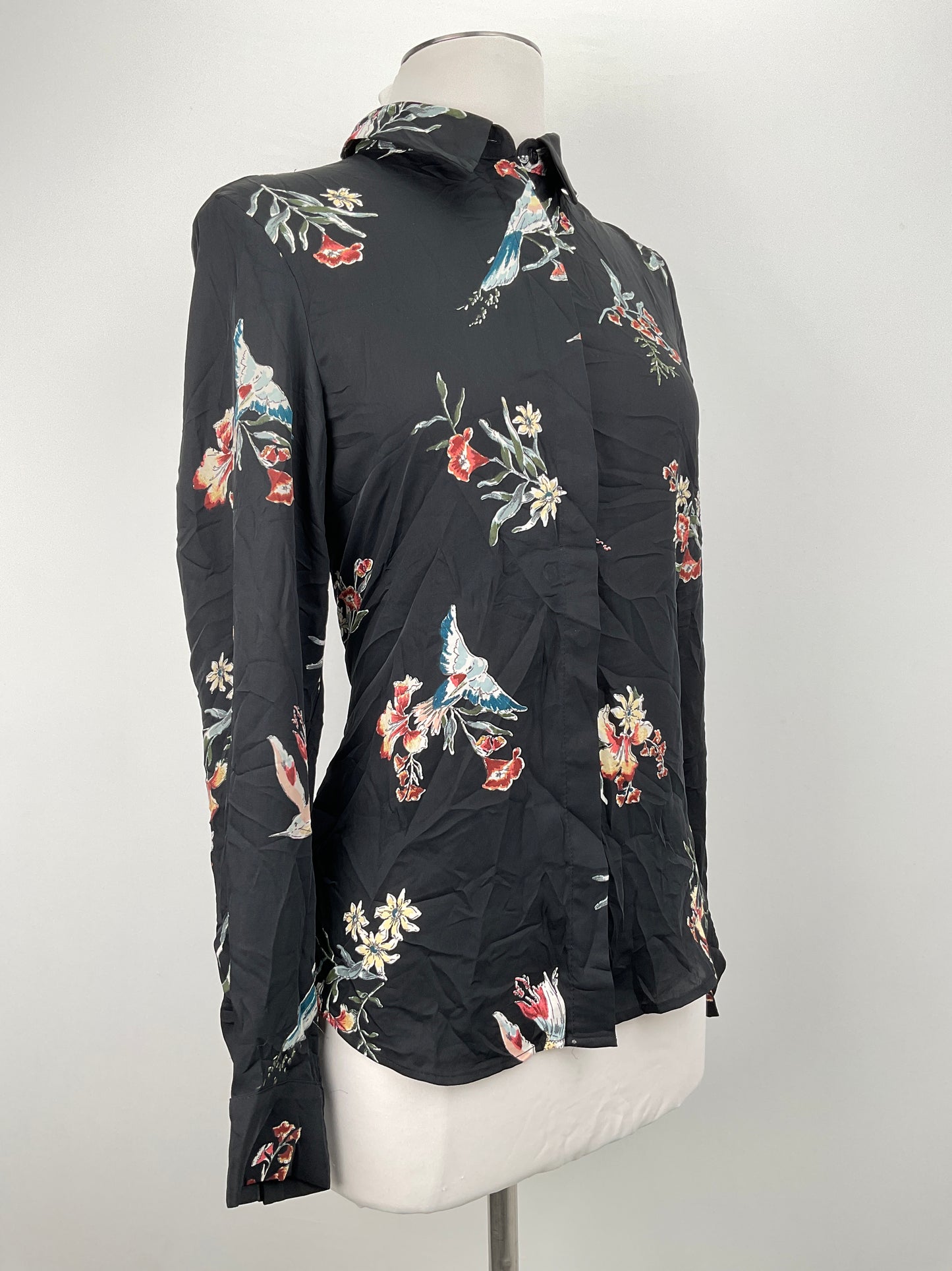 Camisa Negro Floral Hm