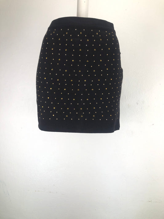 Falda Negro  Lunares Stradivarius