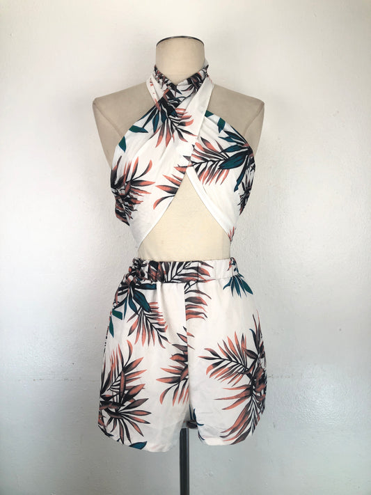 Conjunto Blanco de Flores Shein