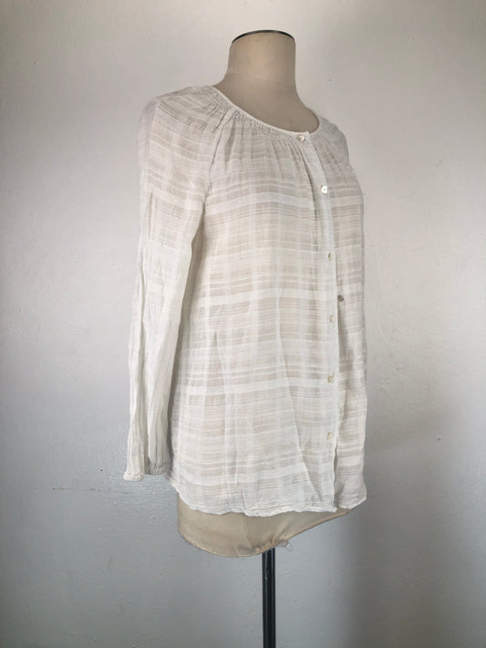 Blusa Blanco de Rayas Laughin