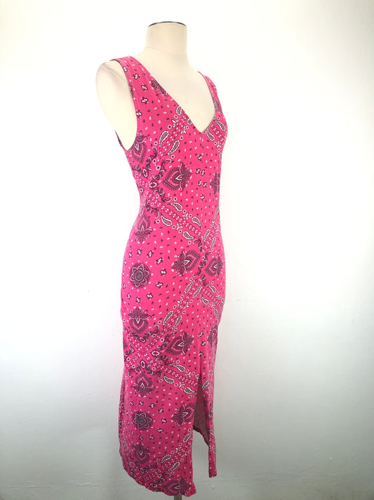 Vestido Rosado  de Flores Sfera Casual