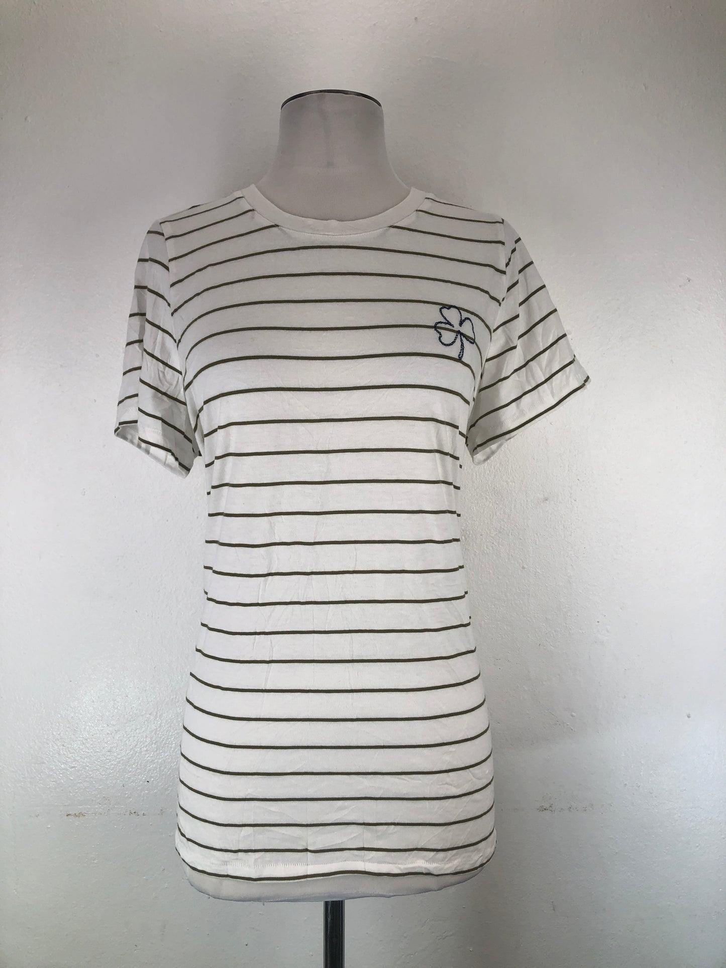 Camiseta Blanco de Rayas Lane Bryant