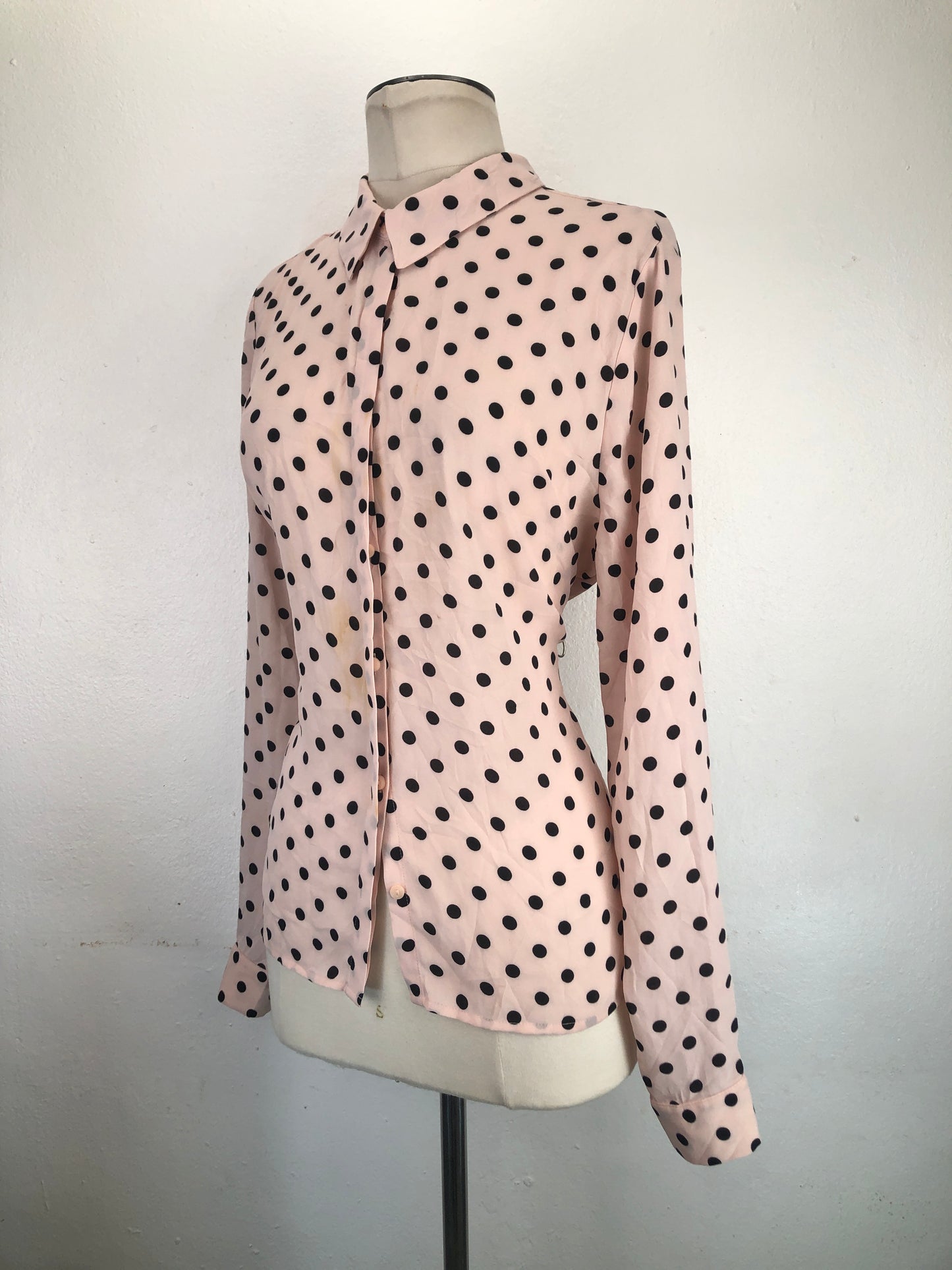 Camisa Nude de Lunares Forever21