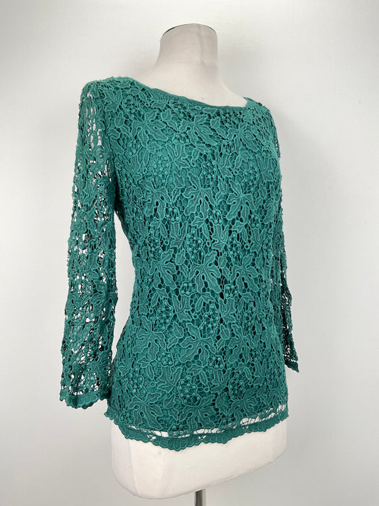 Blusa Verde Floral Talbots