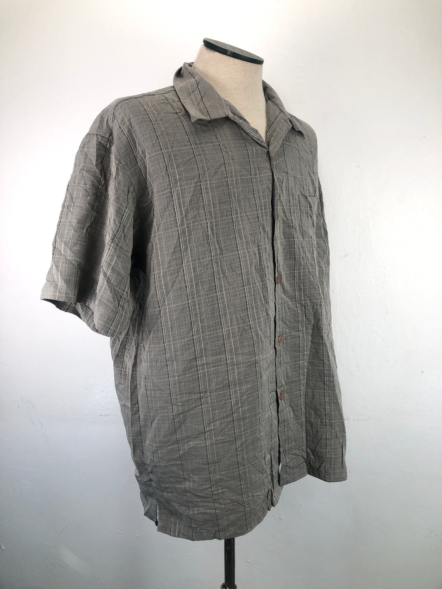 Camisa Gris De Cuadro Damante
