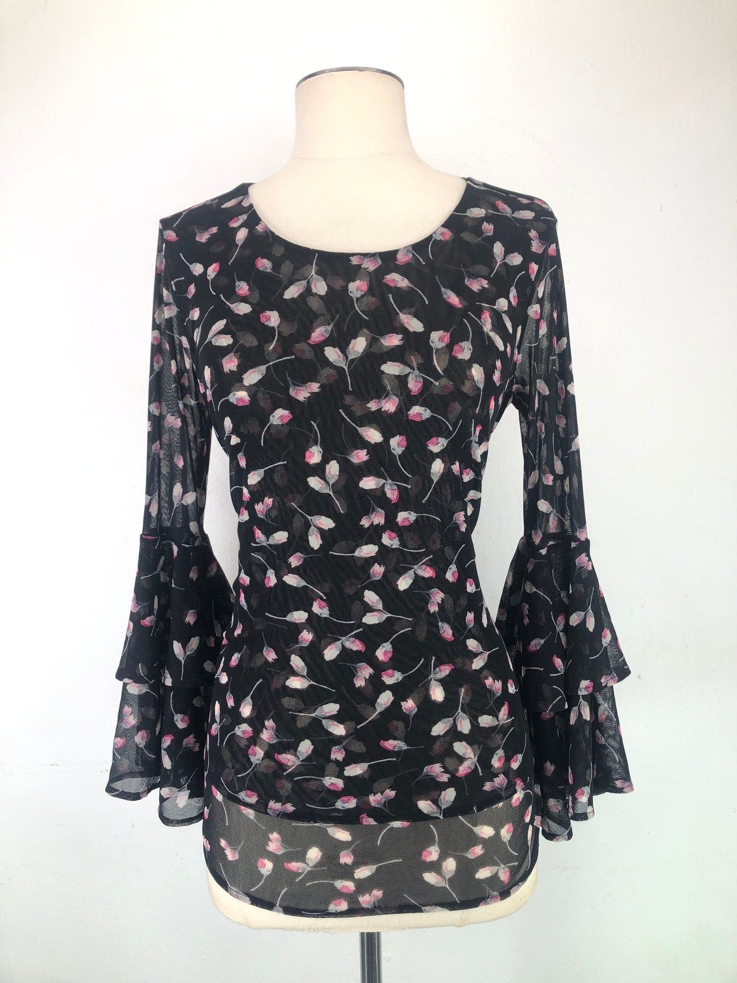 Blusa Negro de Floral Atfani