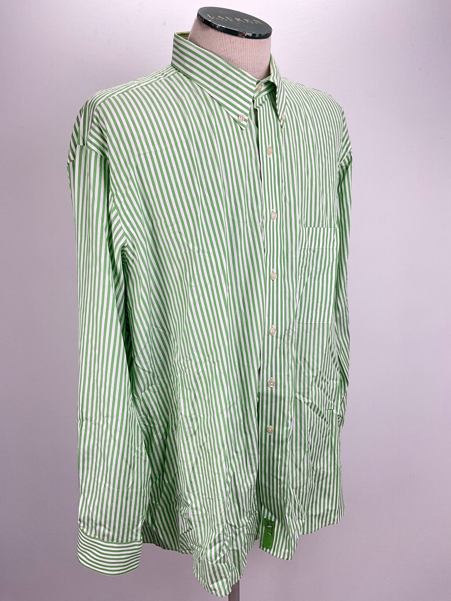 Camisa Verde de Rayas Paul Fredrick