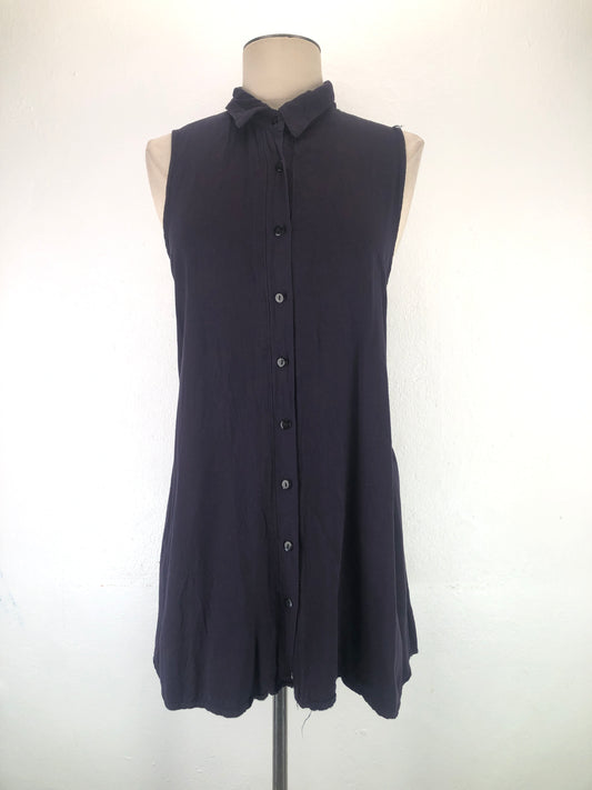 Vestido Azul Marino Mariposa Morada